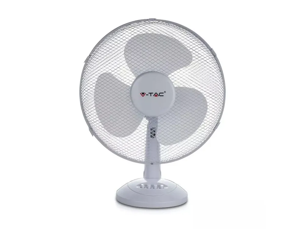 Calitate înaltă Ventilator de masa 40W, diametru 41cm, 3 pale, 3 viteze, alb
