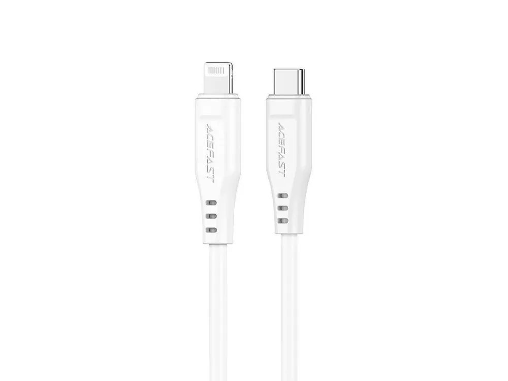 Popular Cablu Acefast USB-C -> Lightning, MFi, 1,2m max.30W max. 3A alb [C3-01 w]