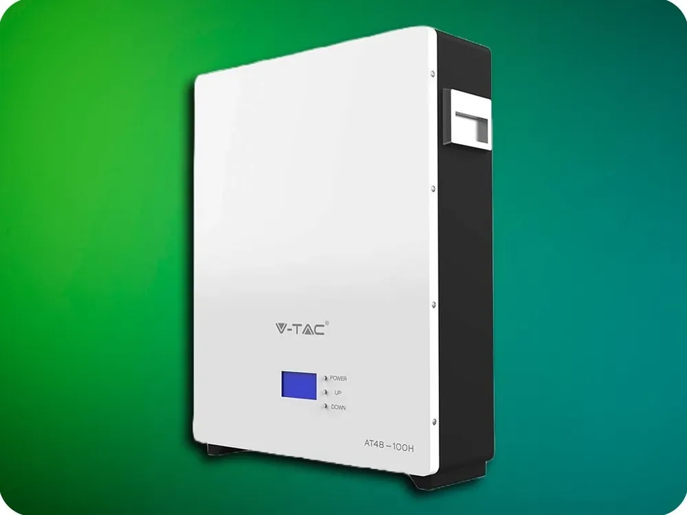 Baterie V-TAC pentru invertoare solare 5.12kWh LiFePO4, montare pe perete Bestseller