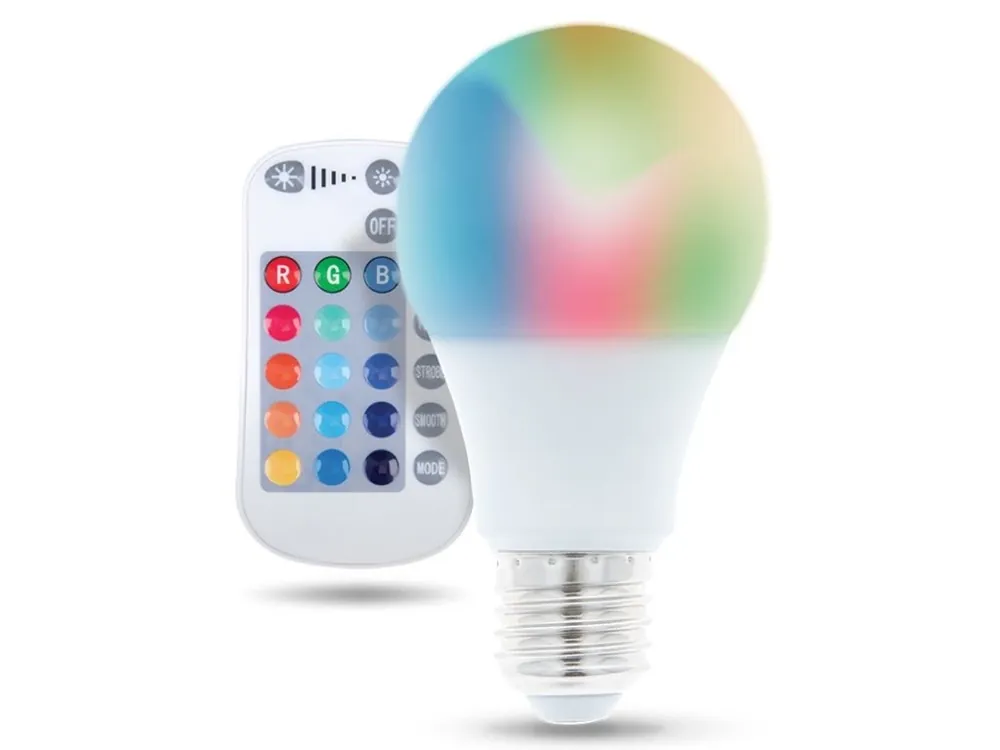 Preț redus Bec Forever Light E27 LED RGB+W cu telecomandă. Control 9W 720LM [RTV003564]
