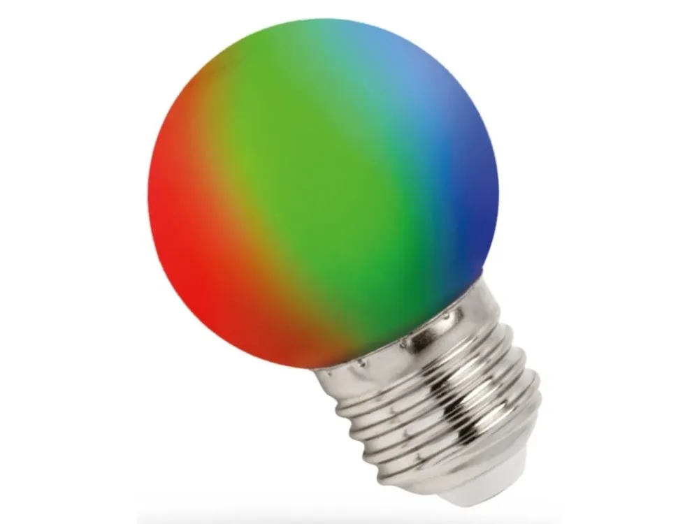 Preț redus Bec LED cu spectru RGB, E27, G45, 1W [WOJ+13105]