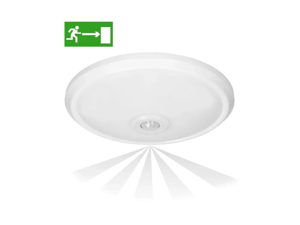 Lampă LED ZONDA cu senzor PIR și modul de urgență 12W/1.2W, 800LM/80LM, IP20, 4000K [AD-PL-391WLPMR4] Super ofertă