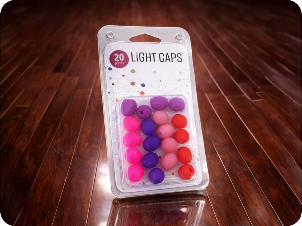 Preț promoțional LIGHT CAPS® amestec violet+roz+2 nuanțe de roșu, 20 buc la pachet