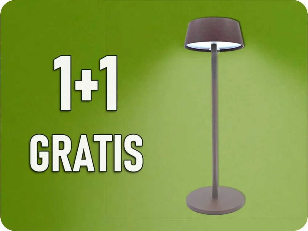 Cumpărături sigure LAMPĂ DE MASĂ LED, 2W, 200lm, 3000K, REÎNCĂRCĂBILĂ, maro-rosu, CORTEN, 1+1 gratis!