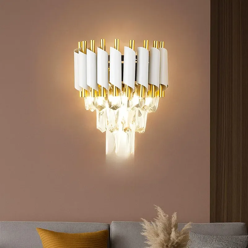Aplica Candelabru Cristal VERSAILLES Piccolo, 2xE14, Alb Plată sigură