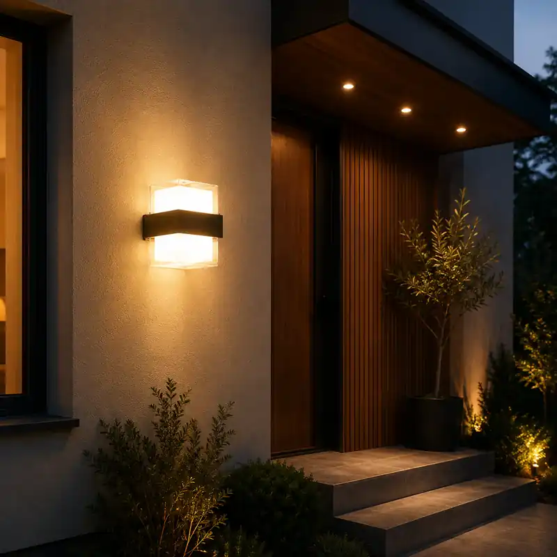Aplica LED Exterior AMIRA, 8W, 2 Surse de lumina, Lumina Calda, Negru Super ofertă