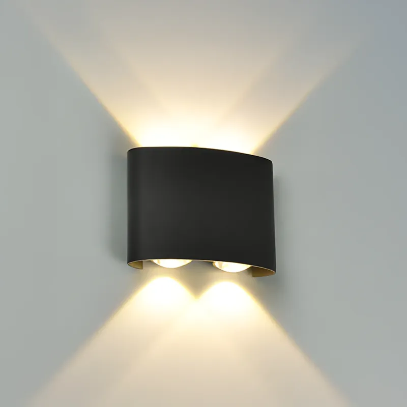 Aplica LED de Exterior si Interior, 4 Surse x 1W, IP65, ABS, Negru, 3000K Mai ieftin