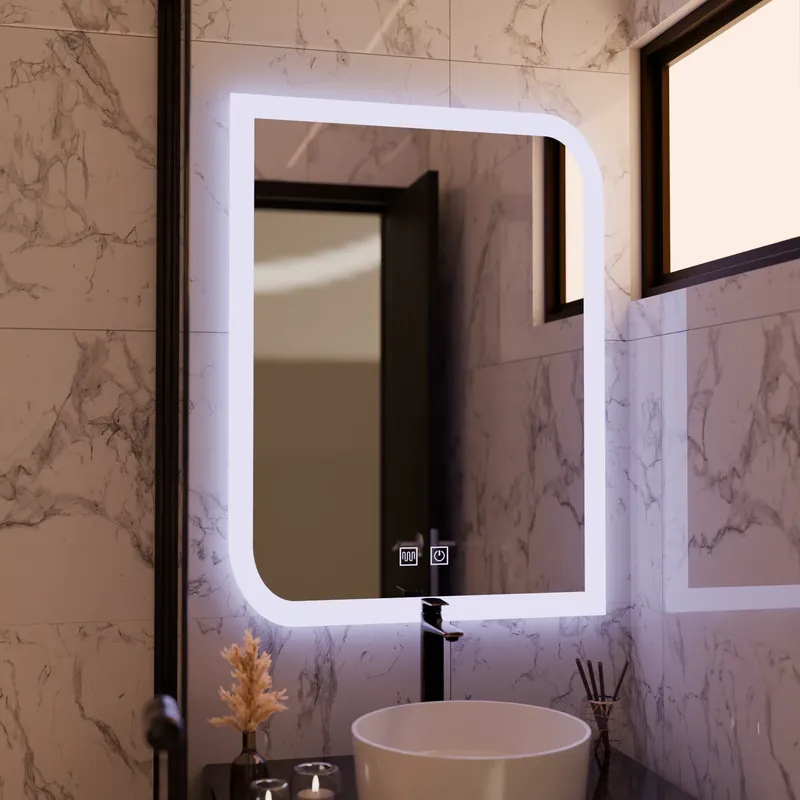 Oglinda LED CLARIVO Dreptunghiulara, 14W, 60X80cm, Touch, Sistem Dezaburire Retur gratuit