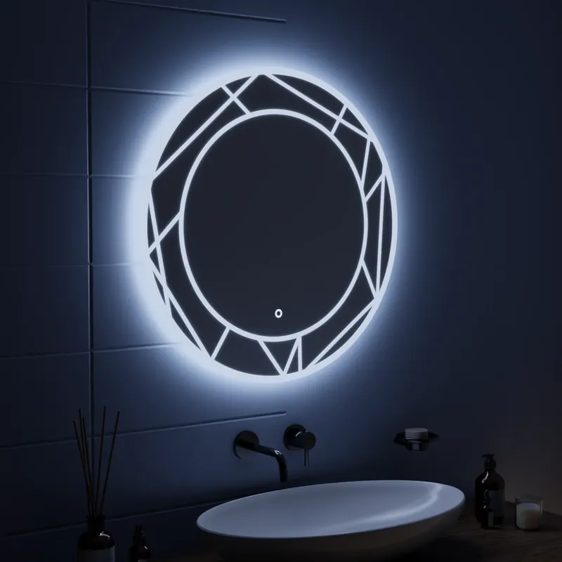 Oglinda LED Touch ASTRIX, 60cm, 6000K, Dimabila, Sistem Dezaburire Cel mai vândut