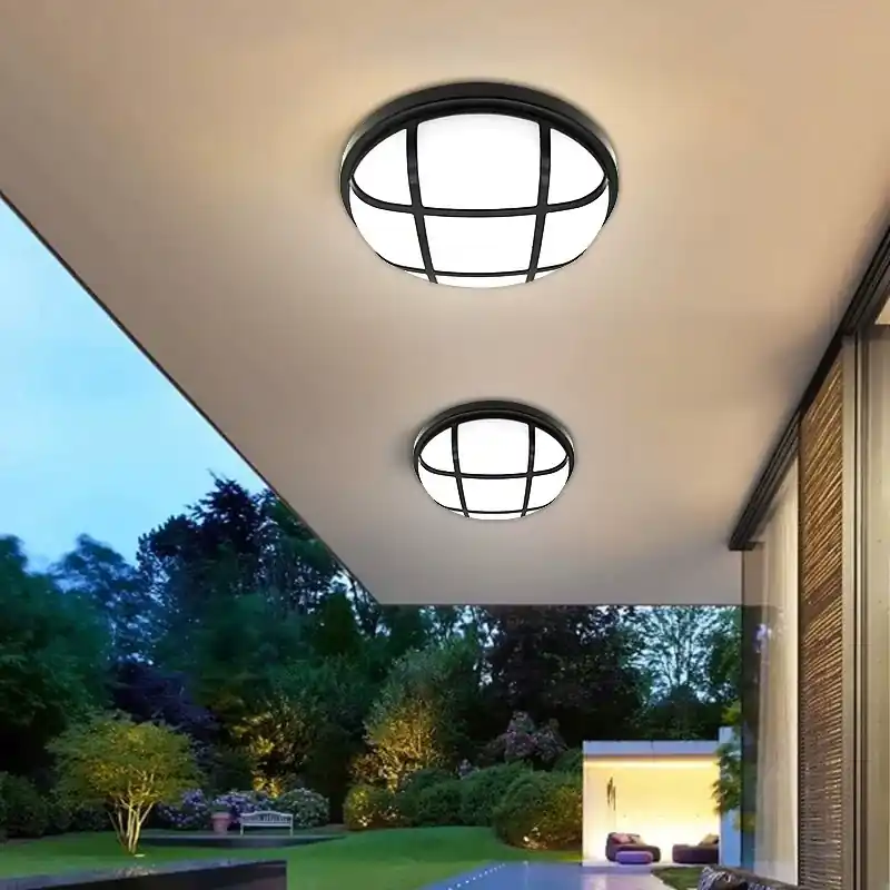 Aplica LED de Exterior AX311/162BK, Diametru 16.2cm, IP65, Lumina Calda, Negru Popular