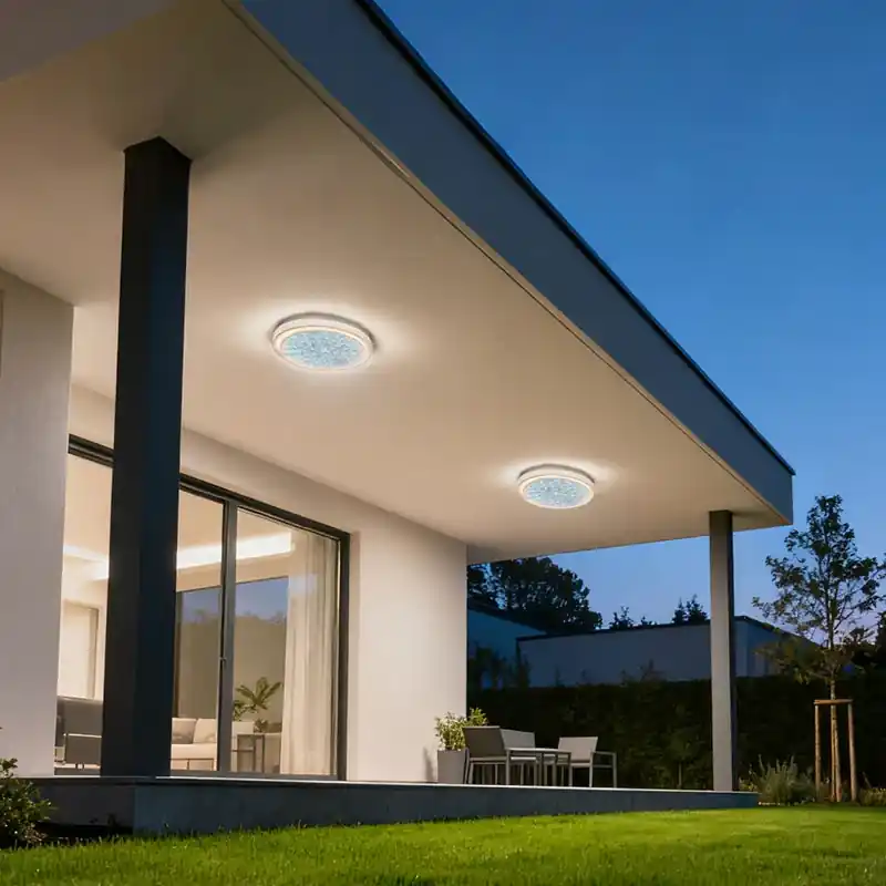 Aplica LED de Exterior AX315/218WH, IP65, Alb Plată securizată
