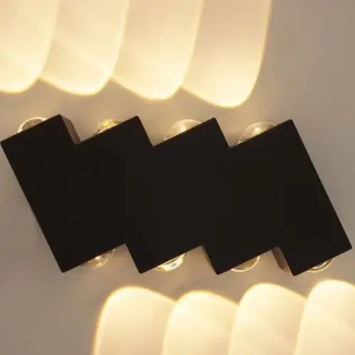 Aplica LED AX232, Exterior, 8 Surse, 8W, Negru, 3000K Livrare rapidă