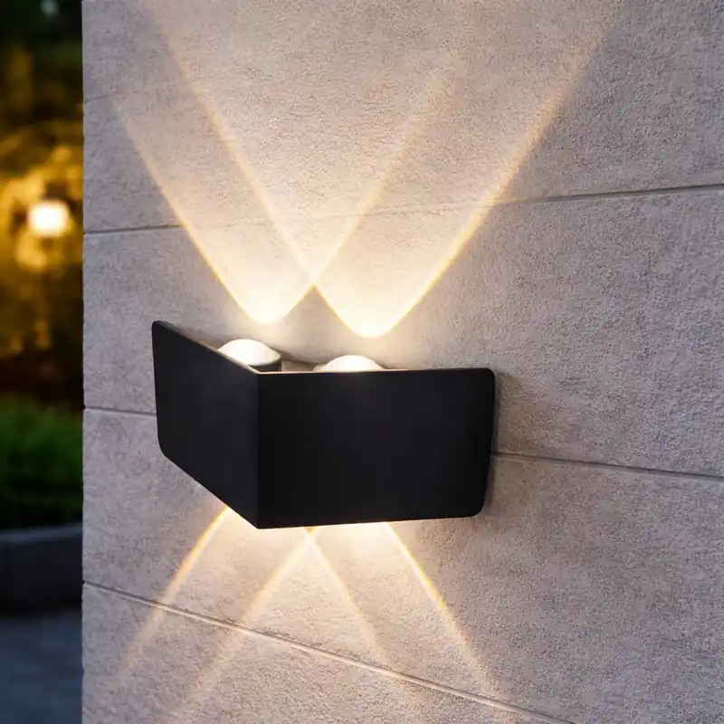 Aplica LED AX230, Exterior, 4 Surse, 4W, Negru, 3000K Cel mai bun preț