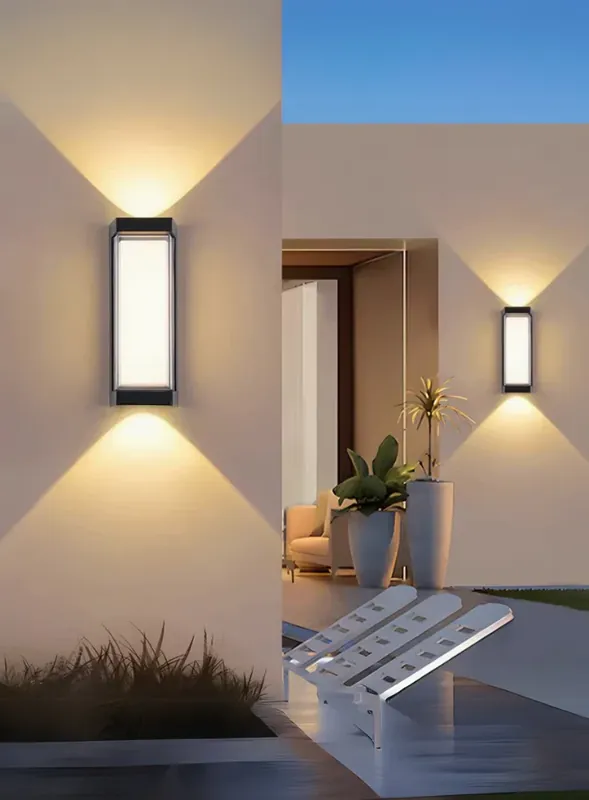 Aplica LED AX217 de Exterior si Interior, 2 Surse x 10W, Metalic, Negru, 3000K Reducere extra