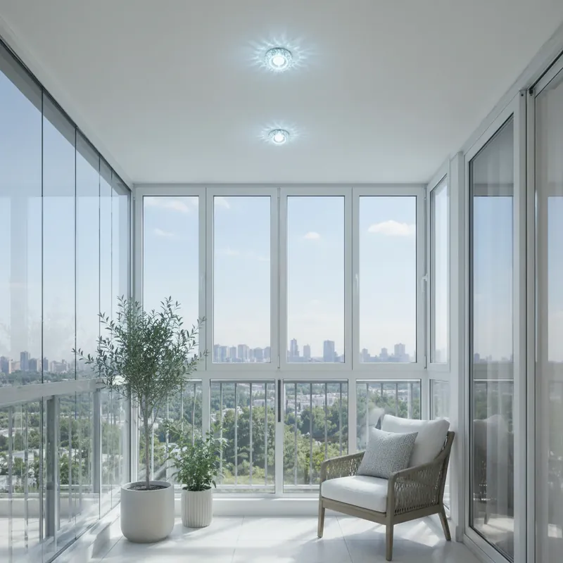 Calitate înaltă Spot LED ORBITA, 5W, Rotund, Lumina Rece + RGB, Alb, Rasina si Sticla