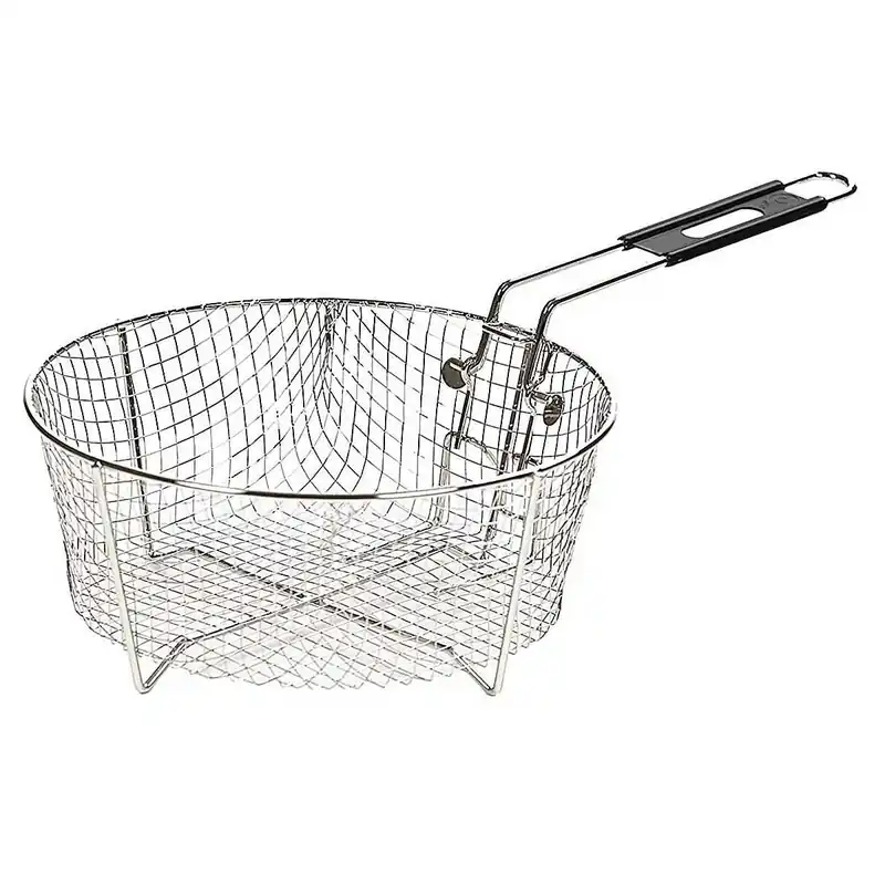 Cos pentru prajire din otel inoxidabil rotund cu diametru de 26 cm pentru ceaunele Lodge L-10FB2 Chilipir