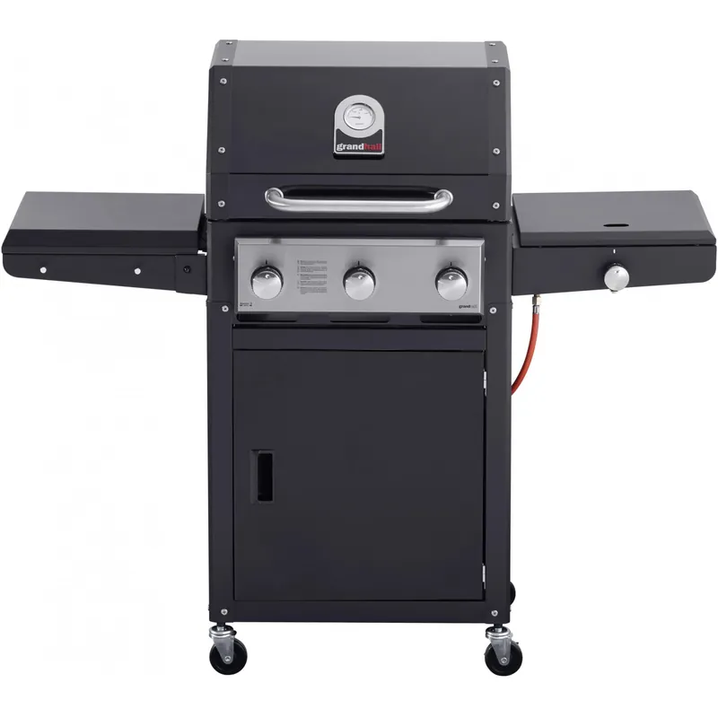 Livrare rapidă Gratar pe gaz cu 4 arzatoare din inox, gratare si plita din fonta, Grand Hall Xenon 3 K03000032A