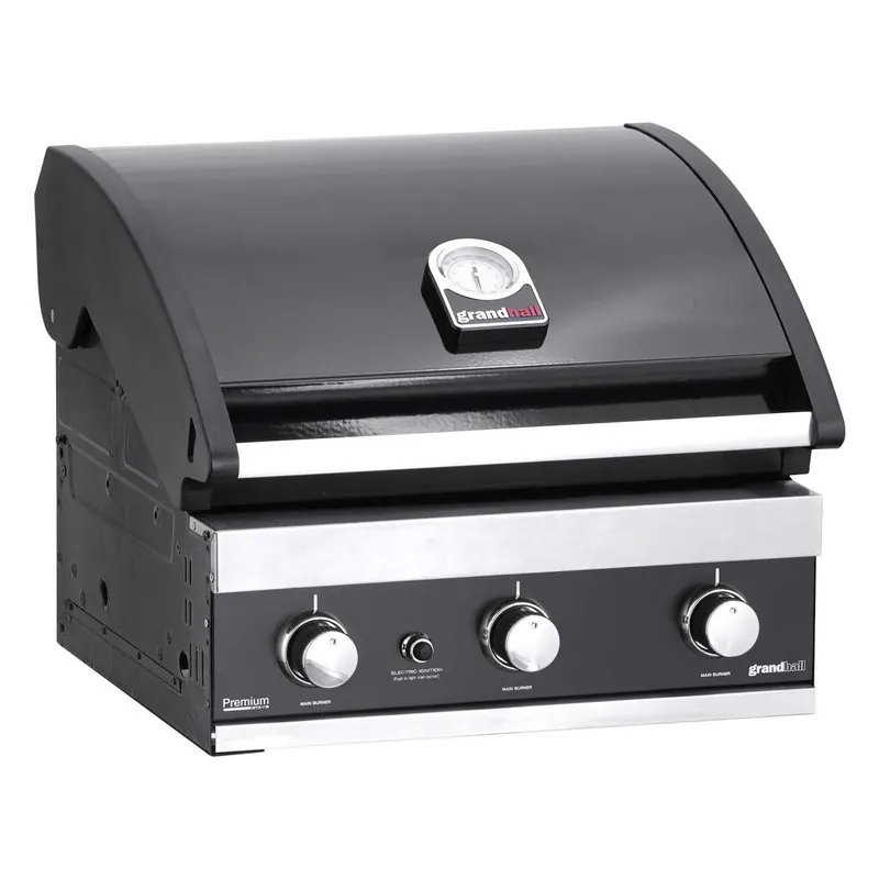Gratar pe gaz cu 3 arzatoare din inox, incastrabil, gratare din fonta, Grand Hall Premium GT3 K03000196A Cumpără acum