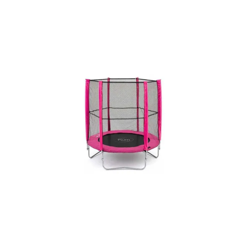 Ieftin Set trambulina cu plasa de protectie Junior Pink 140 cm PLUM