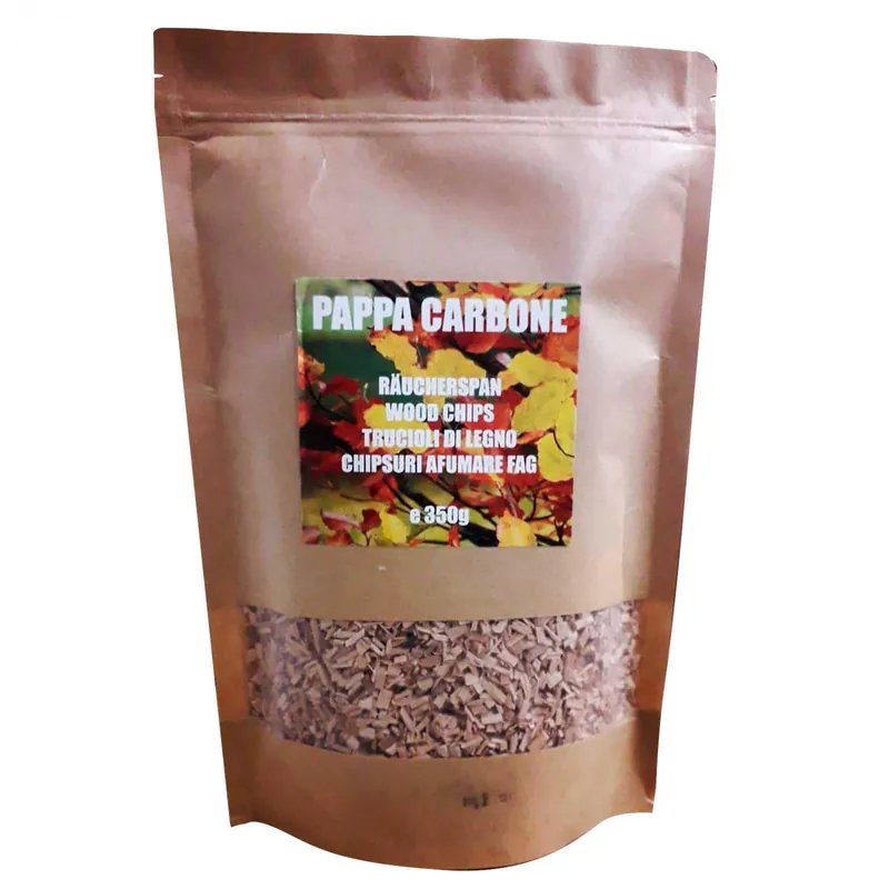 Reducere de preț Aschii afumare lemn de fag marimea 2 Pappa Carbone FAGCLASS2 350 grame