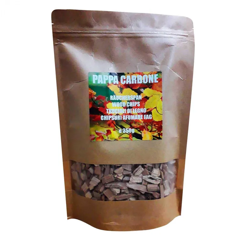 Reducere specială Aschii afumare lemn de fag marimea 4 Pappa Carbone FAGCLASS4 350 grame