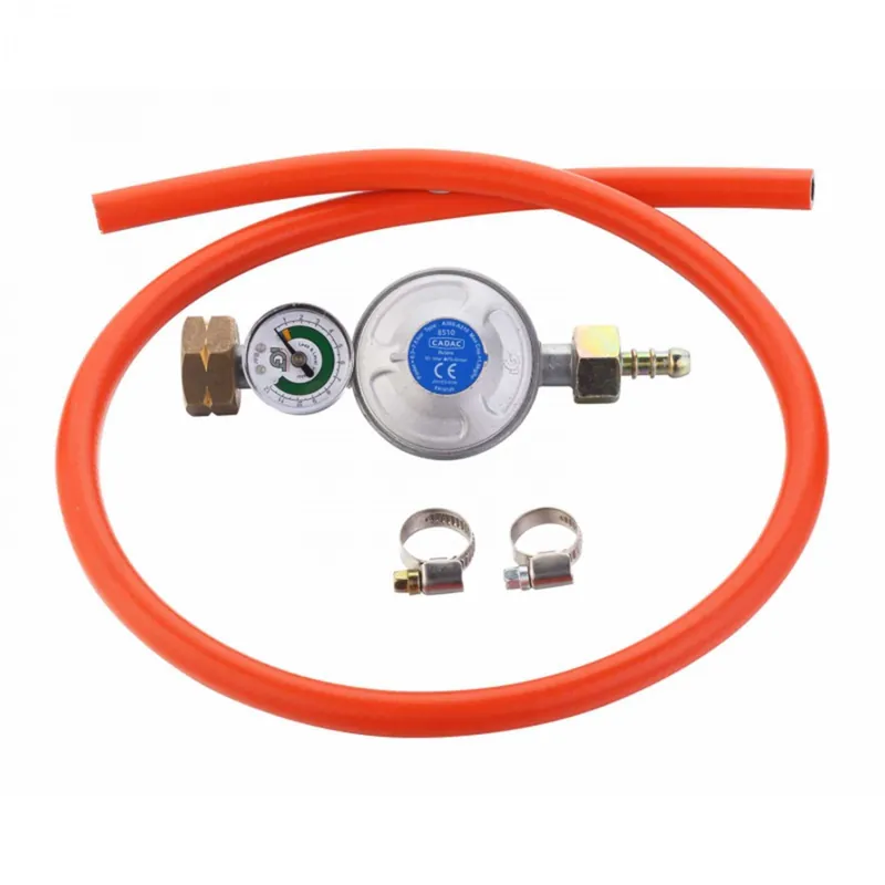 Reducere de preț Set regulator de presiune gaz cu manometru si furtun 85 cm Cadac 30mBar Overflow 8510-OF