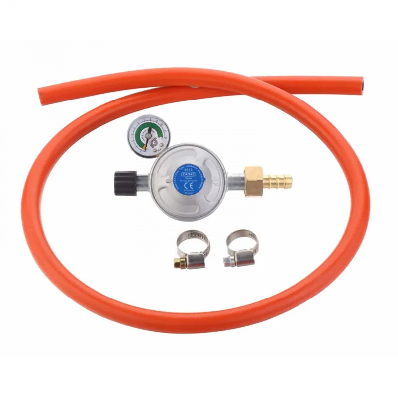 Set regulator de presiune gaz cu manometru si furtun cu filet 1 pe 4 Cadac 30mBar Overflow 8515-OF Reduceri