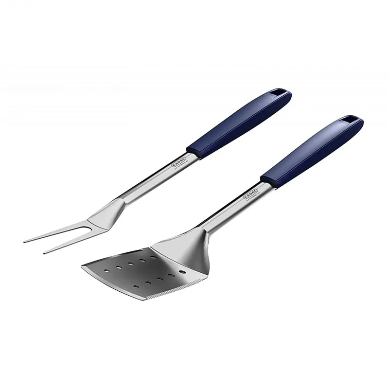 Premium Set spatula si furculita din inox pentru gratar Cadac 98309V