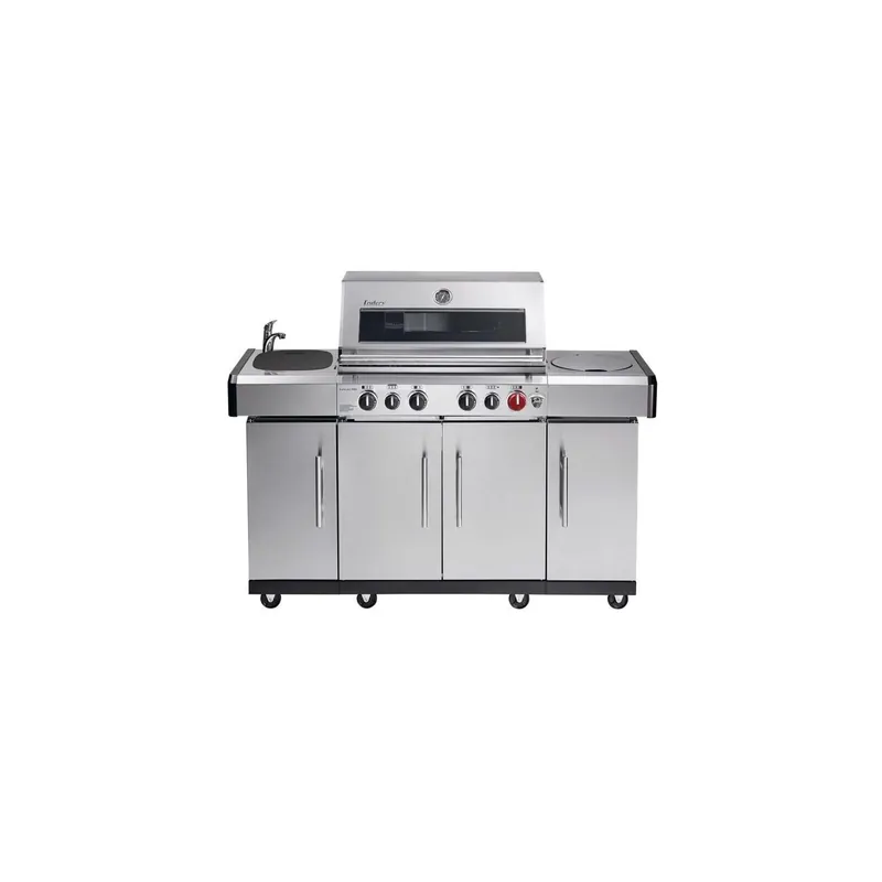 Reducere Bucatarie pe gaz, 4 arzatoare inox, arzator infrarosu, grile fonta, Enders Kansas Pro 4 SIK Profi Turbo 8711