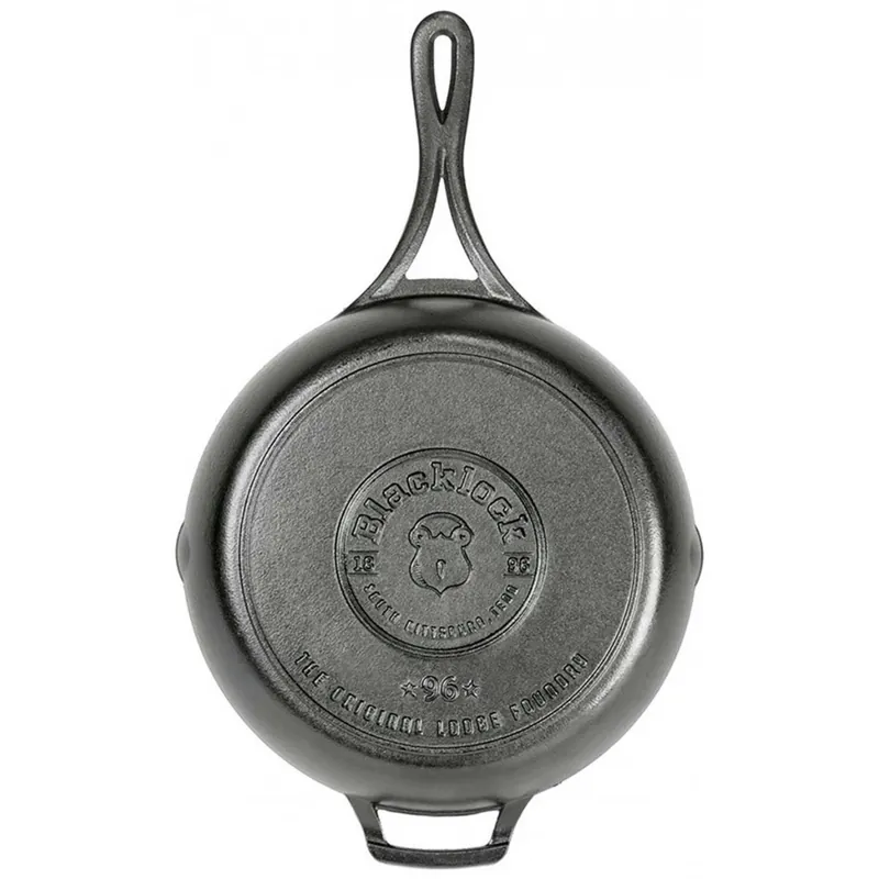 Tigaie adanca rotunda din fonta cu maner Lodge triplu asezonata Blacklock 26 cm L-BL96SK Cumpără online