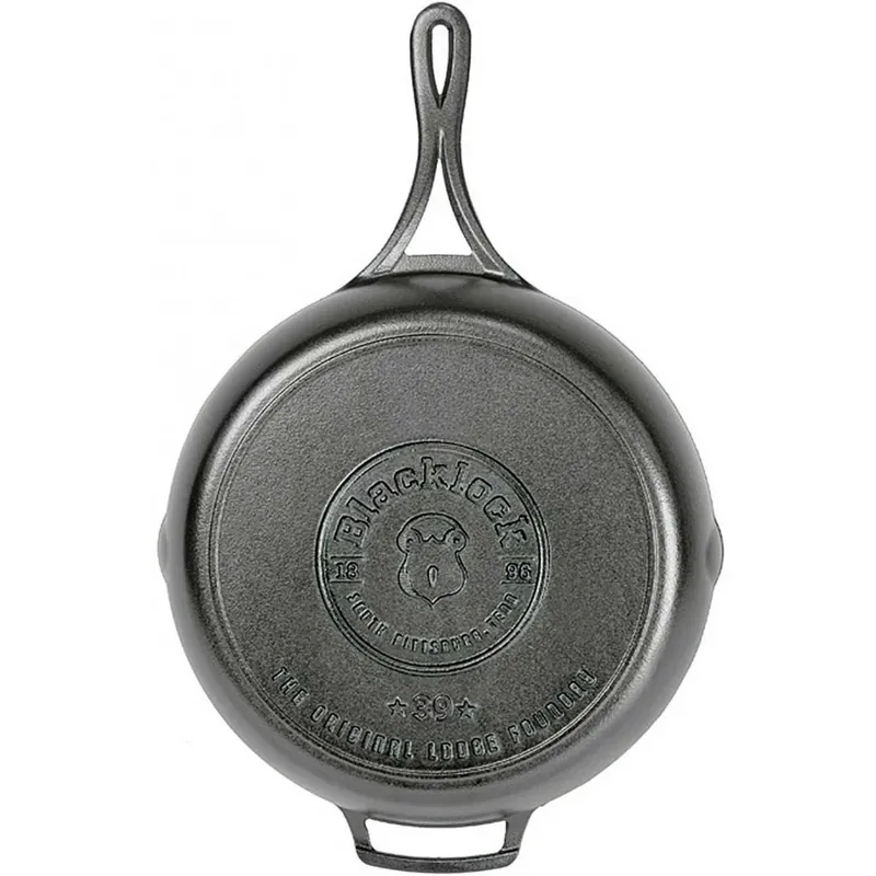 Tigaie adanca rotunda din fonta cu maner Lodge triplu asezonata Blacklock 30 cm L-BL39SK Popular