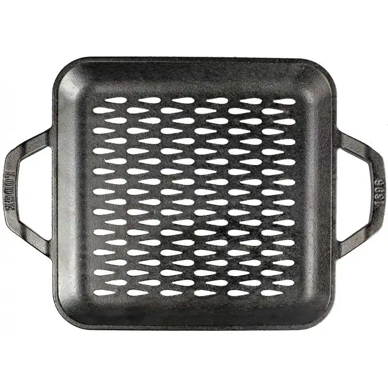 Cel mai bun preț Tava patrata cu doua manere si gauri perforate pentru gratar Chef Collection Lodge 28 cm L-C11SGT
