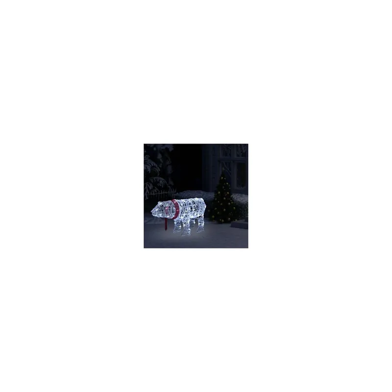 Bestseller Decoratiune de Craciun urs, 45 leduri, 71 x 20 x 38 cm, acrilic