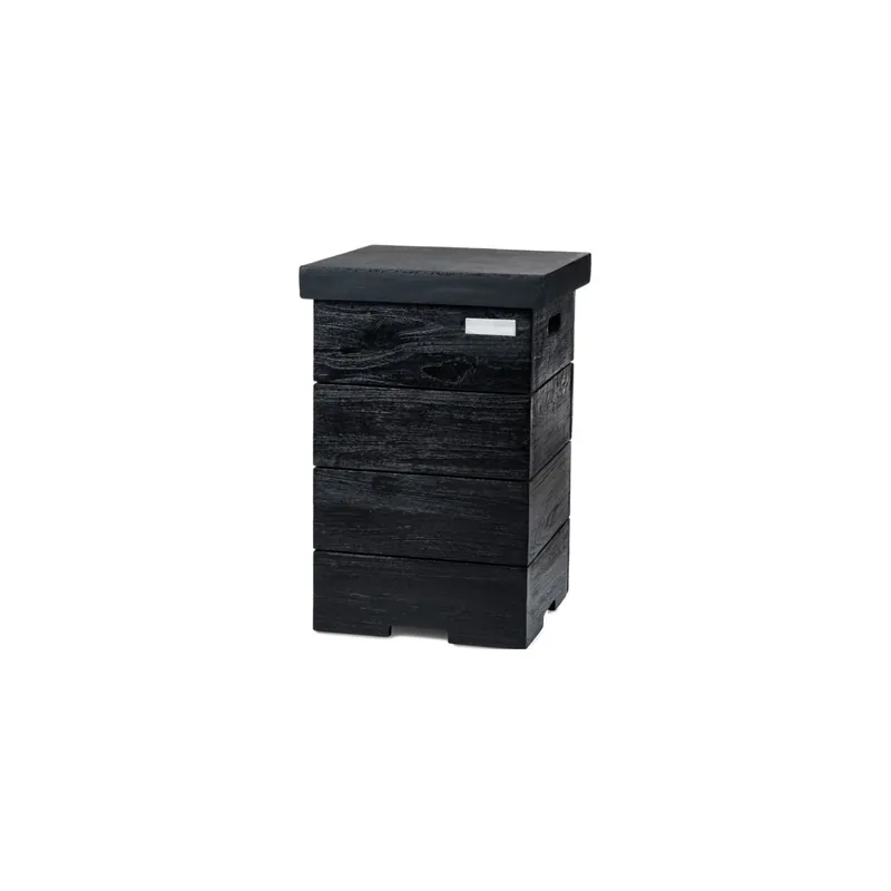 Discount Dulapior lateral Happy Cocooning pentru masa de tec negru