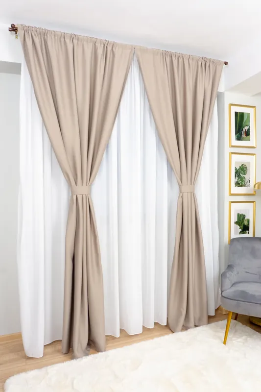 Set 2 Draperii Blackout 145x245cm cu Rejansa - Coffee - BOTD002_145X245_C1_14_ATL Calitate înaltă