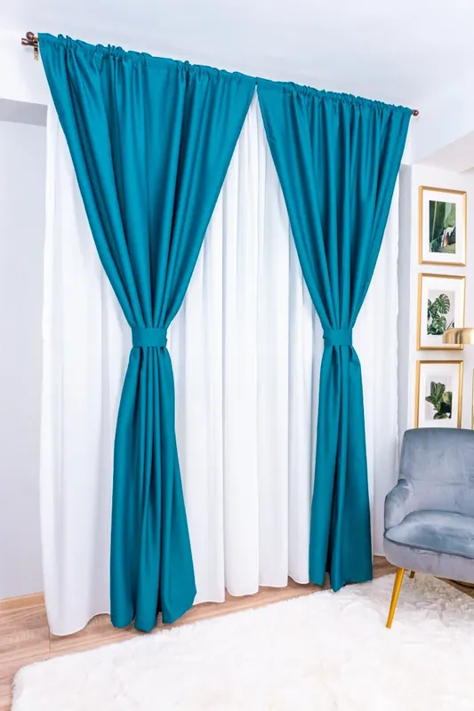 Bestseller Set 2 Draperii Blackout 145x245cm cu Rejansa- Turcoaz Elegant - BOTD001_145X245_C1_07_ATL